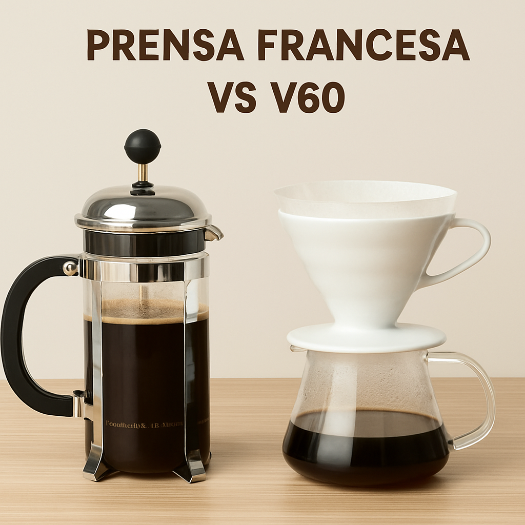Prensa francesa vs V60: diferencias y cuál elegir