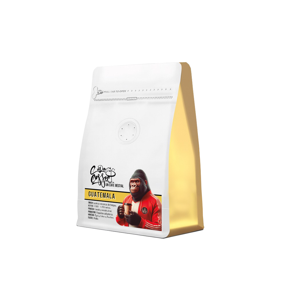 Bolsa de Café de Especialidad Guatemala Antigua Natural de Ceres Coffee, origen Antigua Guatemala, proceso natural