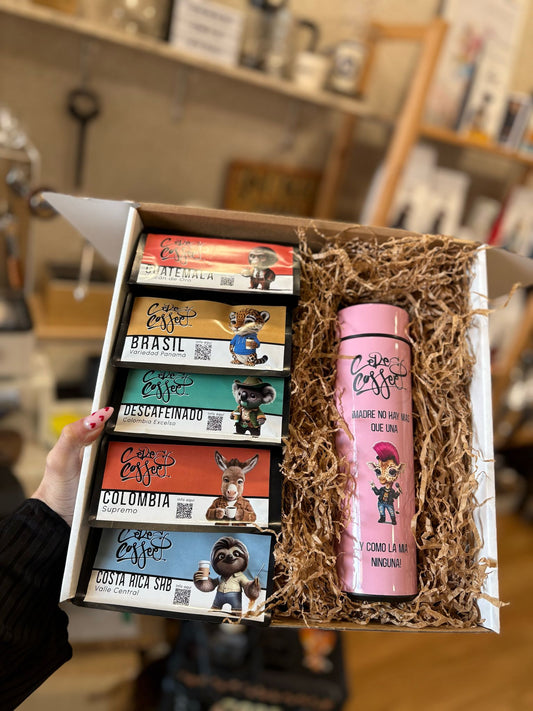 Pack Orígenes – 5 Cafés de Especialidad + Termo Digital - Ceres Coffee