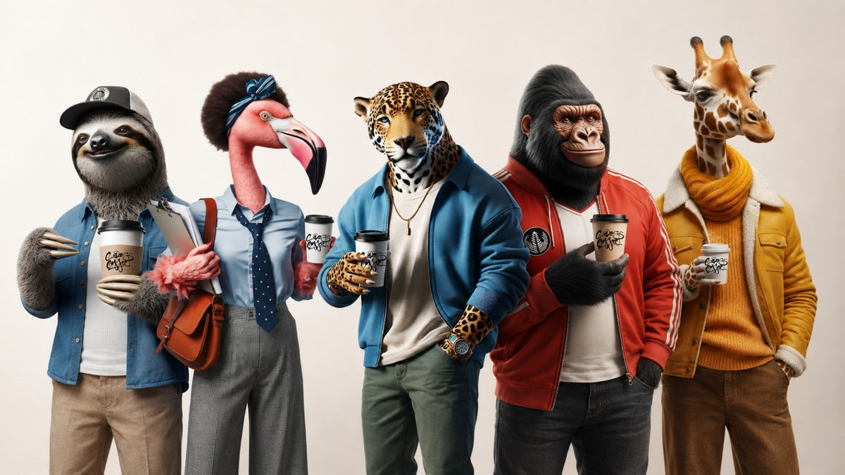 Animales de networking de Ceres Coffee para BNI Barcelona